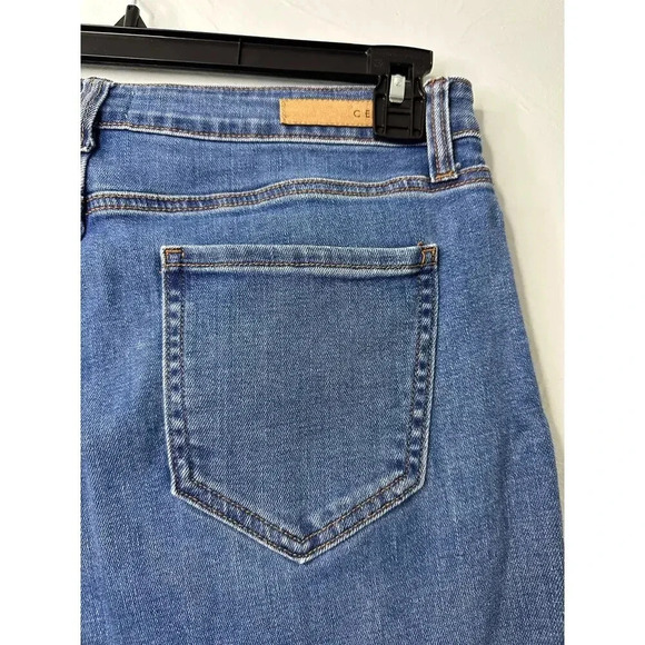 Cello Split Hem Frayed Denim Jeans Size 13 Blue Seam Trendy - Picture 4 of 8